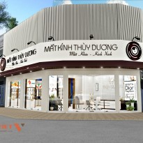 Thiết kế shop mắt kính Thùy Dương hiện đại 60m2